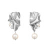 Kolczyki FOLD z perłami srebrne - obrazek 3